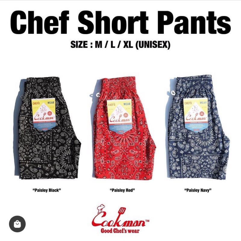 美國西岸品牌COOKMAN腰果花短褲，變形蟲短褲