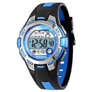 JAGA M998-AE(黑藍)防水夜光 鬧鈴 碼錶計時