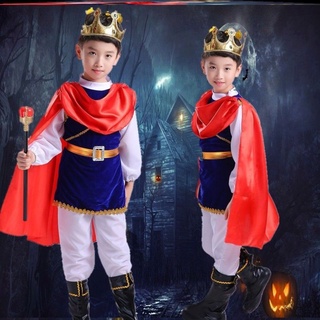 現貨供應 幼兒童裝童話劇王子衣服男童男孩國王騎士表表演服小孩萬聖節服裝 兒童表演服 表演服