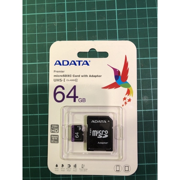 ADATA 威剛 64G記憶卡（附轉卡）