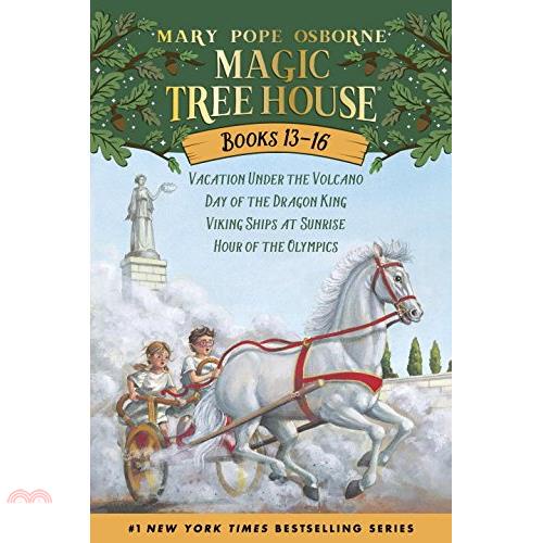 Magic Tree House Books 13-16: the Mystery of the Lost Libraries: Vacation Under the Volcano/Day of the Dragon King/Viking Ships
