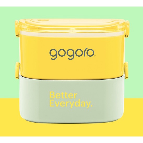 [全新] gogoro 野餐新風格 雙層提籃便當盒