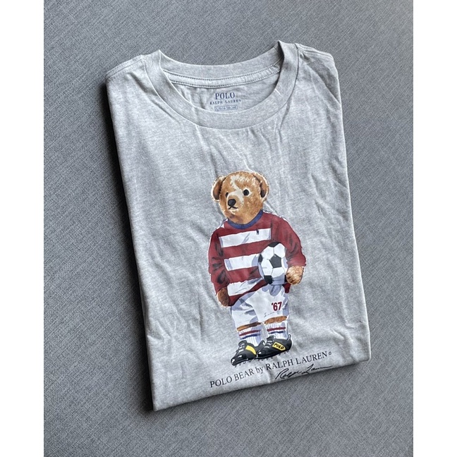 美國購入 代購 現貨 POLO Ralph Lauren 小熊 熊熊 短袖 圓領 上衣 T恤 棉T 灰色