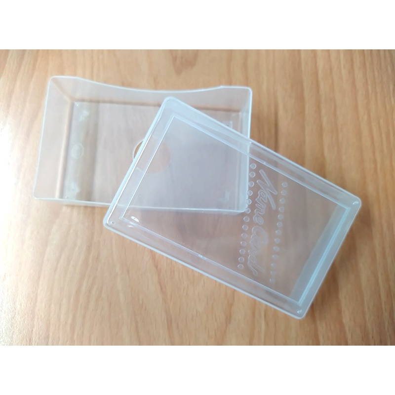 輕便名片盒 透明名片盒 名片盒 名片收納盒 上下蓋名片盒 個人化塑膠名片盒
