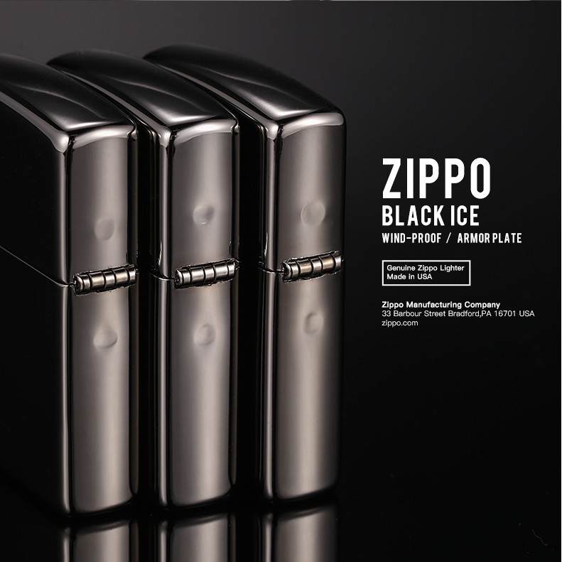 台灣現貨 Zippo 打火機150zl 黑冰標志煤油打火機zippo經典款造型打火機防風打火機生日禮物 蝦皮購物