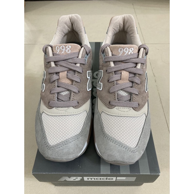 New Balance NB 998 W998AWA 粉膚 灰 麂皮 女鞋 美國製 MADE IN USA US7