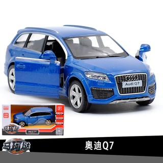 裕豐RMZ 奧迪 AUDI Q7越野車授權合金汽車模型1:36回力開門男孩兒童合金玩具車裝飾收藏擺件