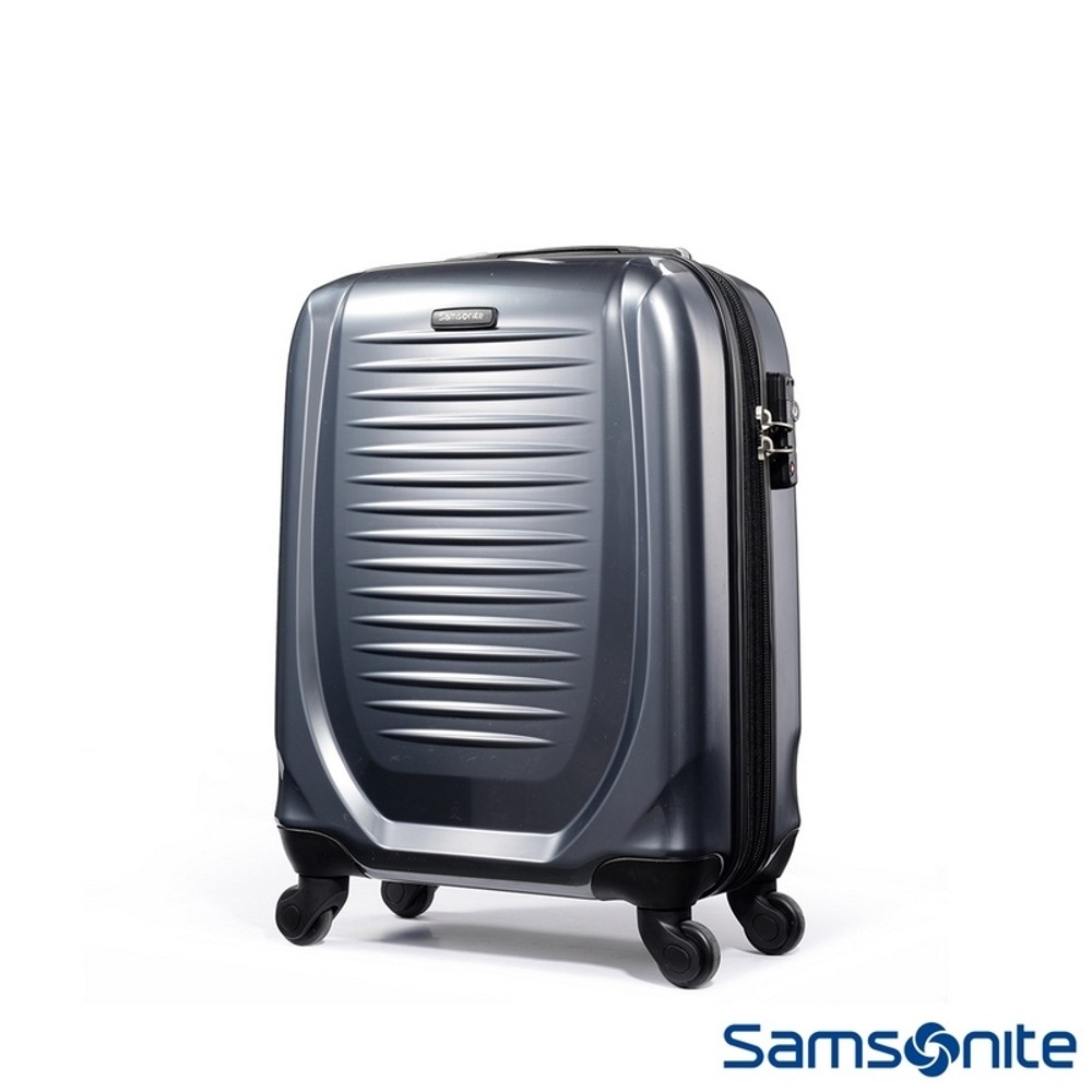 新品★Samsonite新秀麗 20吋Gary立體流線可擴充硬殼TSA登機箱(石墨黑)