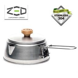 ZBACK0306 ZED 便攜式不鏽鋼茶壺 304不鏽鋼水壺 泡麵鍋