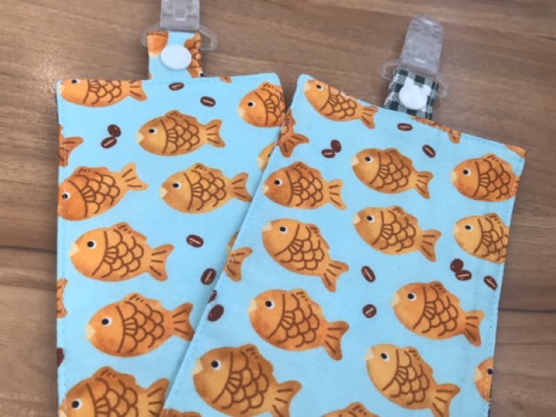 婆婆媽媽手作品 上學手帕巾 紅豆口味的鯛魚燒 幼稚園手帕必備 蝦皮購物