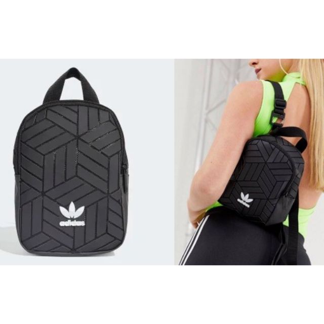 原廠正品◆Adidas三葉草3D立體Mini迷你Backpack三宅一生 後背包 側背包 包包 女包 化妝包Y3女 聯名