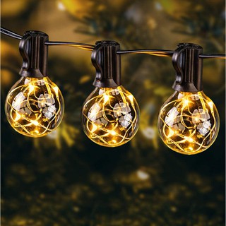 【燭光燈飾】【臺灣現貨】【附發票】110V G40 LED燈串｜銅線燈串｜銅線燈｜銅線燈泡｜裝飾燈串｜7.6米25燈