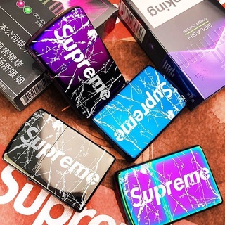 潮牌煤油打火機精雕大理石紋歐美 個性定製supreme砂輪打火機送禮
