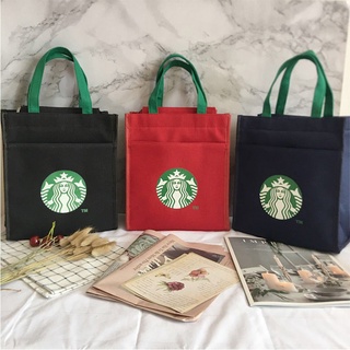 STARBUCKS 星巴克帆布包便攜午餐包媽咪包飯盒包