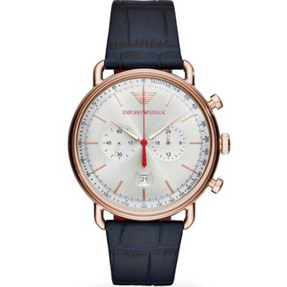 EMPORIO ARMANI 亞曼尼 AR11123 質感時尚計時腕錶 /白麵 43mm