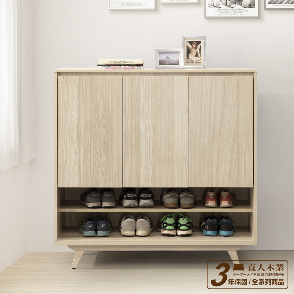 【日本直人木業】OAK簡約時尚風120CM鞋櫃