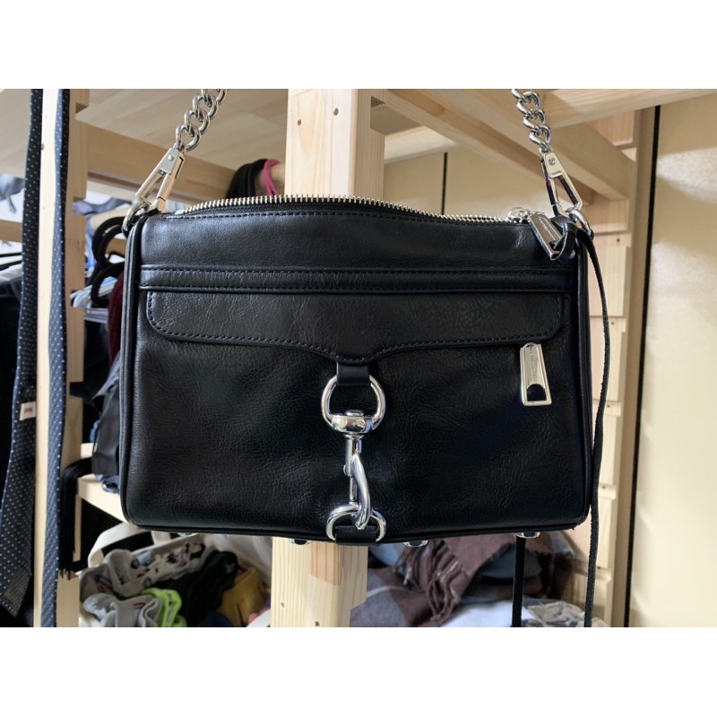 Rebecca minkoff mini Mac 黑銀 9成新