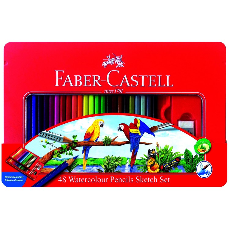 Faber-Castell 輝柏 水性彩色鉛筆 (鐵盒裝) 48色入 #115939