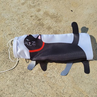 小黑貓鯉魚旗 機車旗幟 機車吊飾