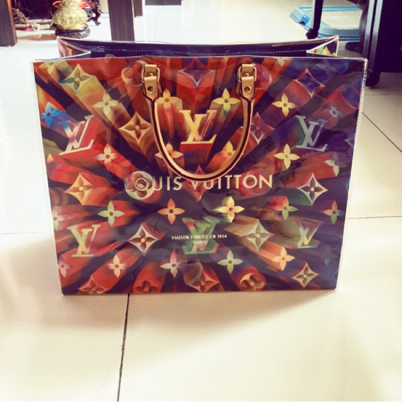 台北 Lv 聖誕限量 紙袋包 正品 路易威登 Louis Vuitton 包 手提包 改造 改造包 紙袋改造 彩色