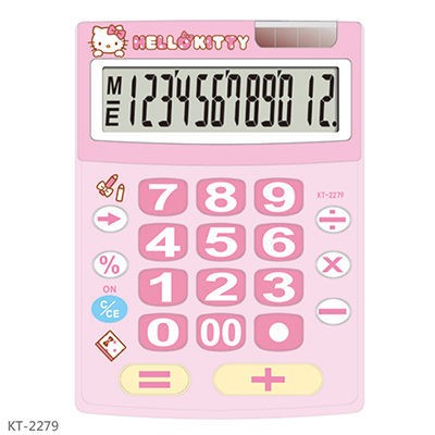 【雅信文具-含稅價】Hello Kitty大字鍵12數位元計算機KT-2279