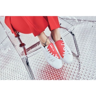 PUMA Basket Crush 紅白 休閒鞋 板鞋 情人節限定款 漆皮 緞帶