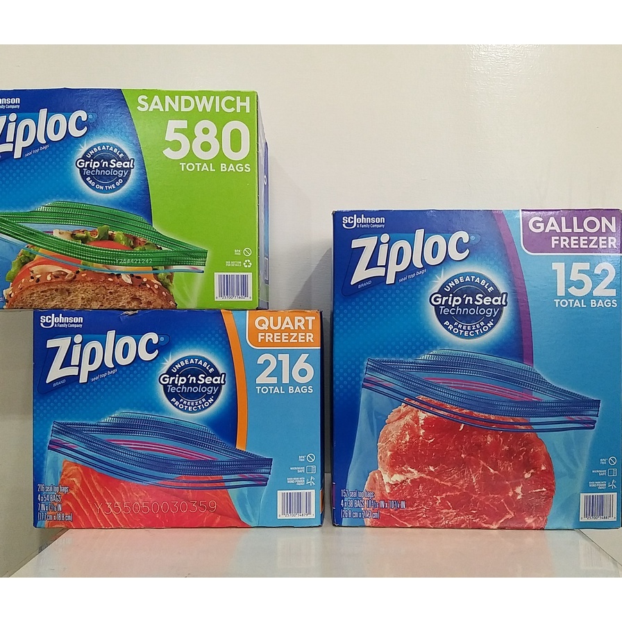 【築夢花世界】-COSTCO 好市多代購 美國密保諾ZIPLOC雙層夾鏈冷凍保鮮袋食物保鮮袋-拆賣