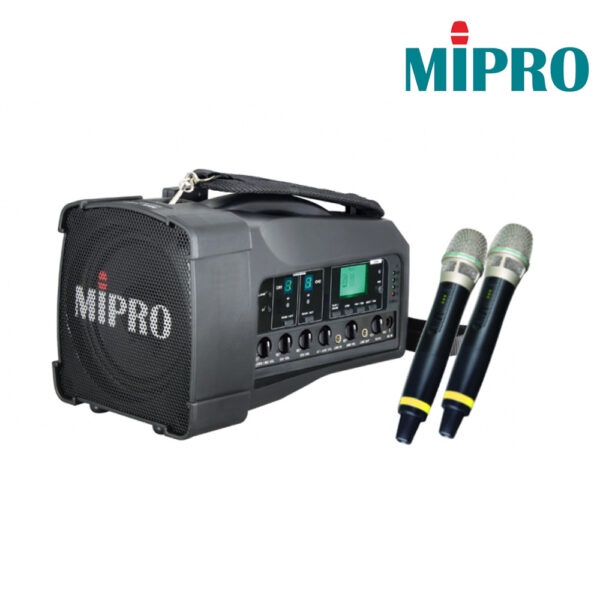 【MIPRO】MA-100D/ACT-58H 5.8G雙頻道大聲公無線擴音器 喊話器 麥克風x2