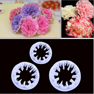 康乃馨 壓花 印花模 餅乾 饅頭 翻糖 模具 3pcs ＊水蘋果＊C-608