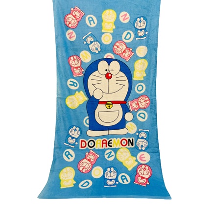 [現貨]卡通 哆啦A夢 Doraemon 小叮噹 毛巾 浴巾 沙灘巾 全棉 兒童 運動 游泳 沙灘巾 運動浴巾 生日禮物