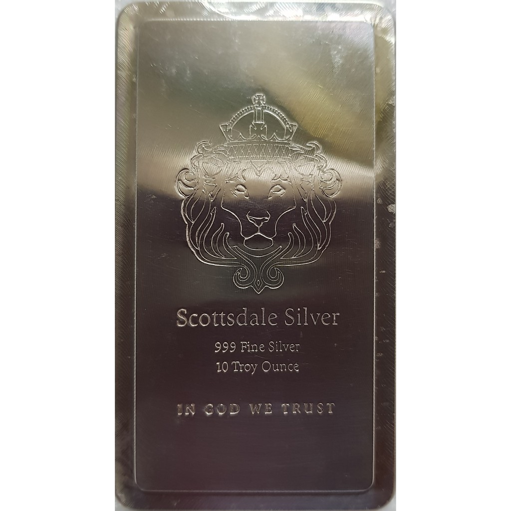現貨 - Scottsdale獅王-10盎司銀條-特惠價