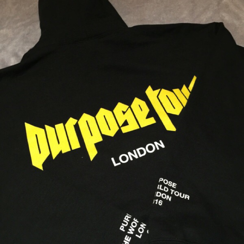 [降］Purpose tour london 帽T 黑 小賈斯汀巡迴演唱會justin beiber hoobie