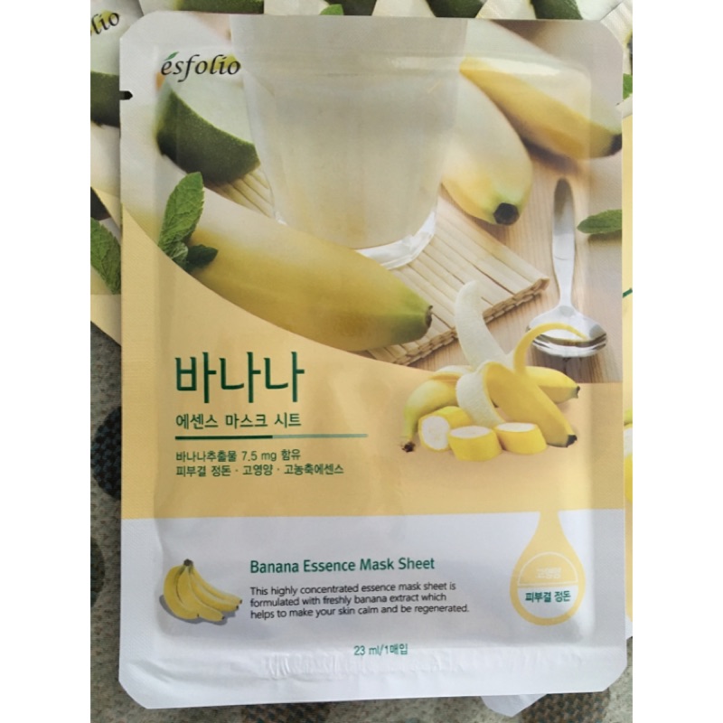 韓國正品 🇰🇷 麗仁堂 esfolio 香蕉面膜🎁10片裝特價100 + 送一片面膜(隨機)