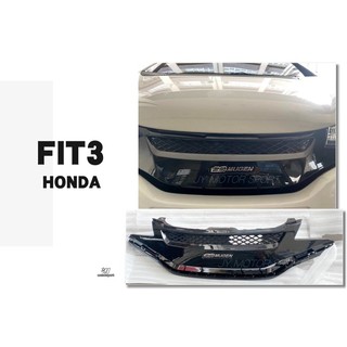 小傑車燈精品--全新 HONDA FIT3 FIT3代 FIT 無限 亮黑 MUGEN 水箱罩