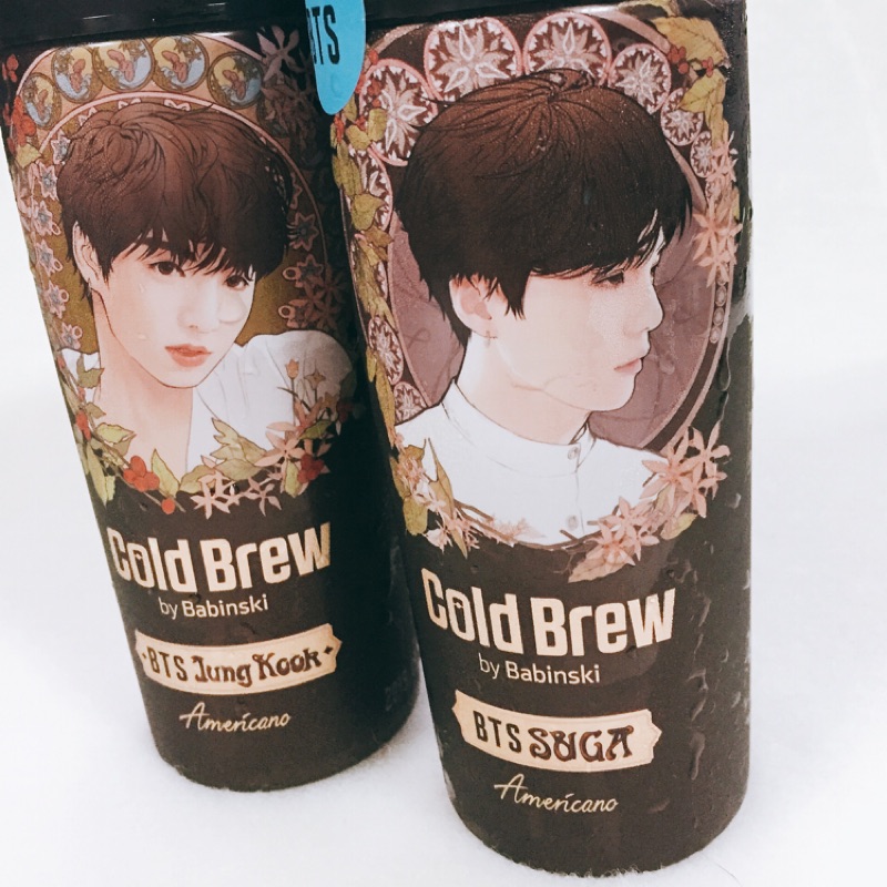 現貨 BTS 防彈少年團 JK SUGA 田柾國 閔玧其 限量 聯名咖啡 cold brew babinski 空瓶