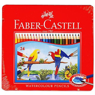 {隔日到}Faber-Castell 輝柏 水性色鉛筆/油性色鉛筆24色 紅盒鐵盒 115925 彩色鉛筆