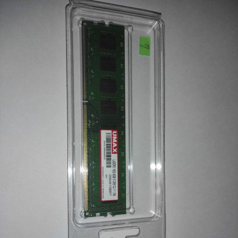 二手良品 Umax DDR3 1600 8GB 雙面 DDR3 8G 功能正常 終身保固 品相很好 便宜賣！
