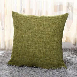 [HOME] 抱枕 45*45cm 北歐風 zakka 綠色 素色抱枕 沙發靠枕 辦公室民宿 亞麻抱枕
