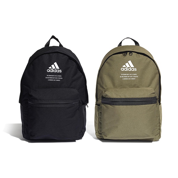 【ADIDAS】愛迪達 CL BP FABRIC 休閒 配件 運動 後背包 黑 軍綠 包包 -HB1336 HC7259