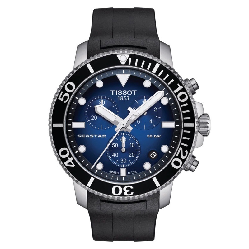 SEASTAR 1000 海星 300m 漸層藍潛水計時腕錶