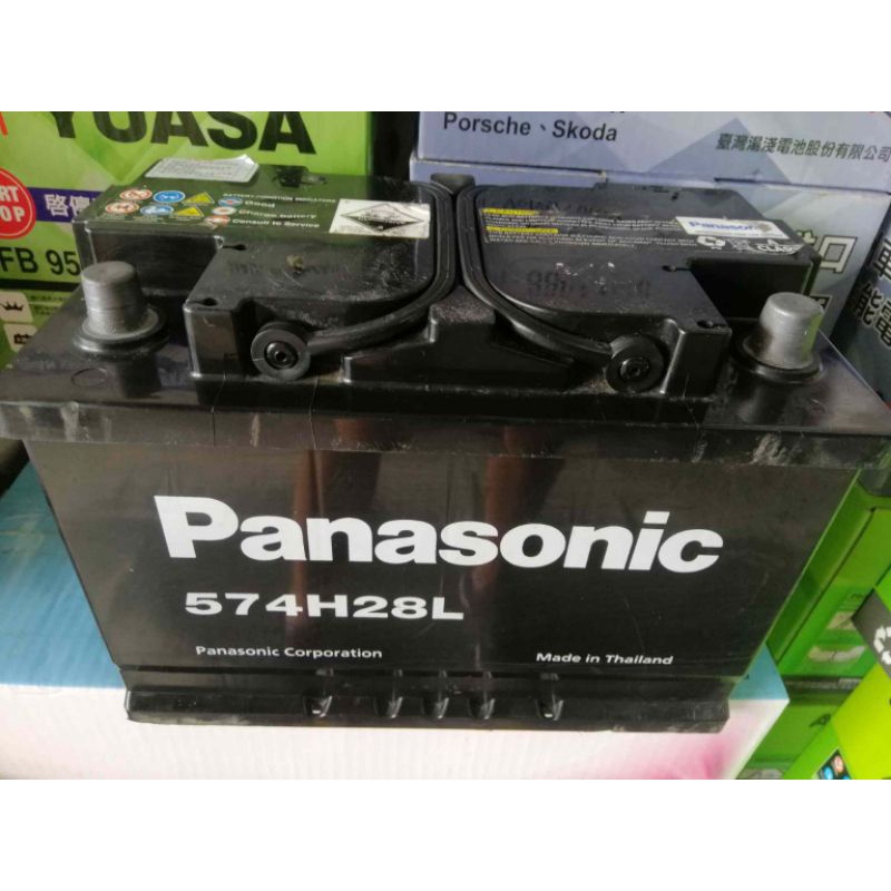 極地環保電池 品牌:PANASONIC 國際 574H28L, 原廠規格74AH 650CCA,實際量測CCA為680
