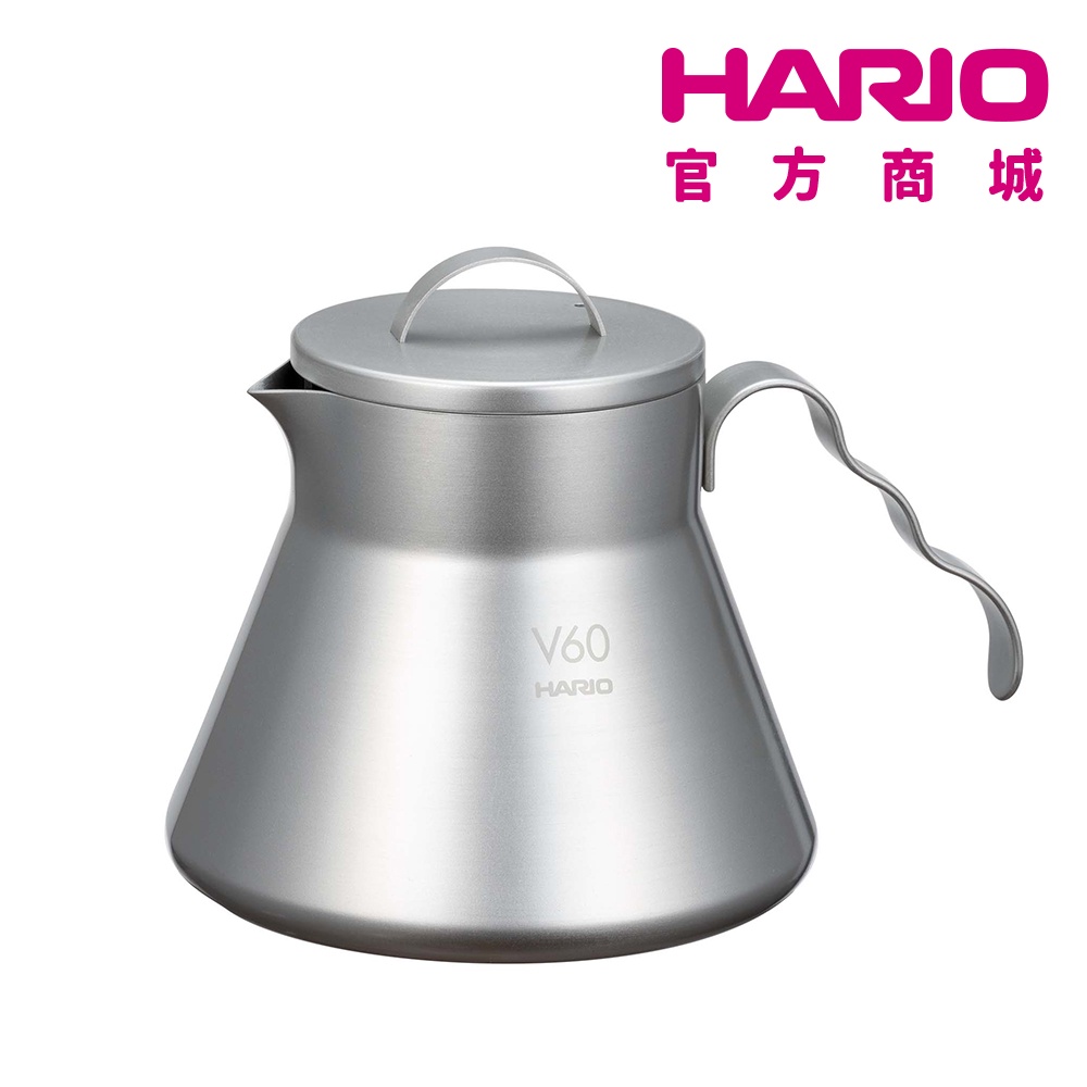 【HARIO】V60戶外用金屬咖啡壺 O-VCSM-50-HSV 不鏽鋼 露營用品 野外 熱水壺【HARIO官方商城】