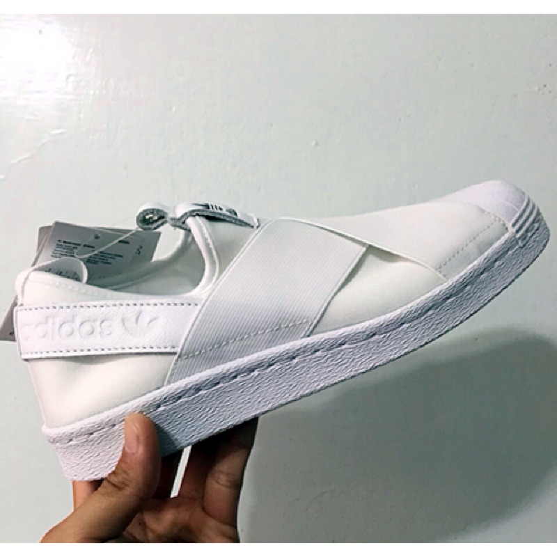 Adidas Superstar slip-on 繃帶鞋 全白 女鞋 全新 尺寸23.5