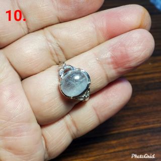海藍寶 戒指 冰透 大戒面 天然❤水晶玉石特賣#B156-4