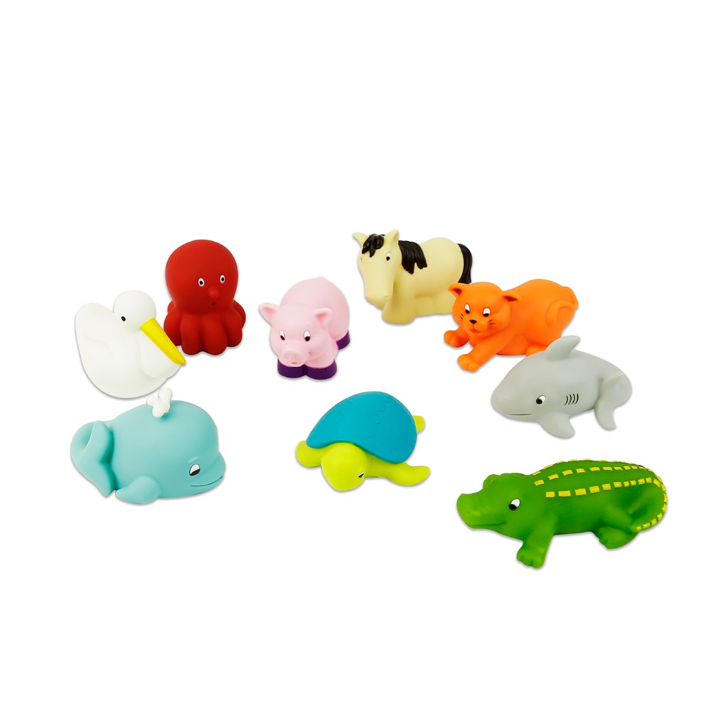 Battat 烏龜與朋友們(9pcs) 玩具 模型 洗澡 寶寶