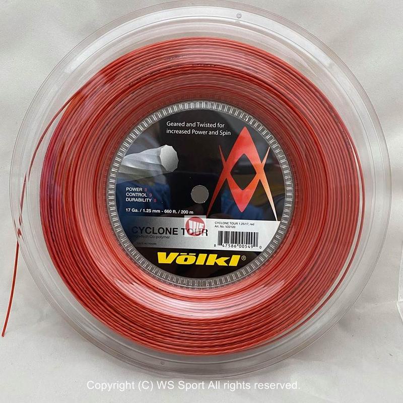 【威盛國際】VOLKL Cyclone Tour 17 網球線 十角螺旋齒輪 硬線 200米大捲 附發票「免運費」