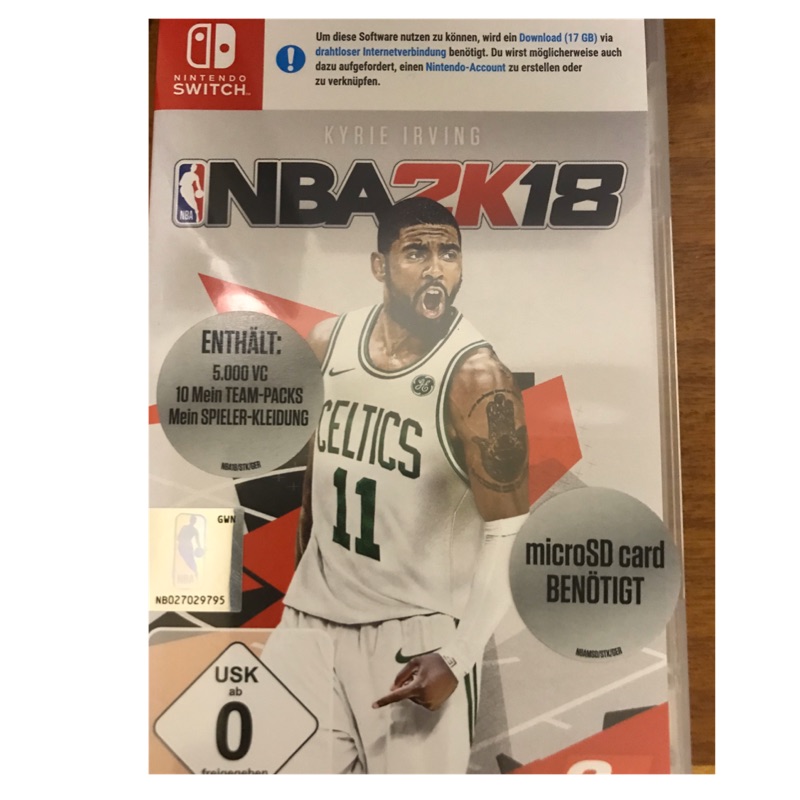 Switch 遊戲片（NBA 2k18)