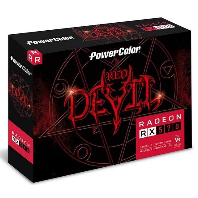 撼訊RX570 紅魔RED DEVIL 三風扇顯示卡