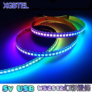 USB燈條/ws2812B幻彩跑馬燈條呼吸燈帶/Arduino燈條可程式設計/5米300燈1米144燈流星燈模型燈5V