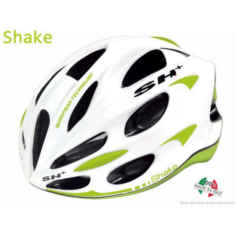 鑫揚百貨商城  全新 ITALI 義大利 SH+ Shake 白綠色 一體成型 空氣 輕量化 風動 安全帽 免運